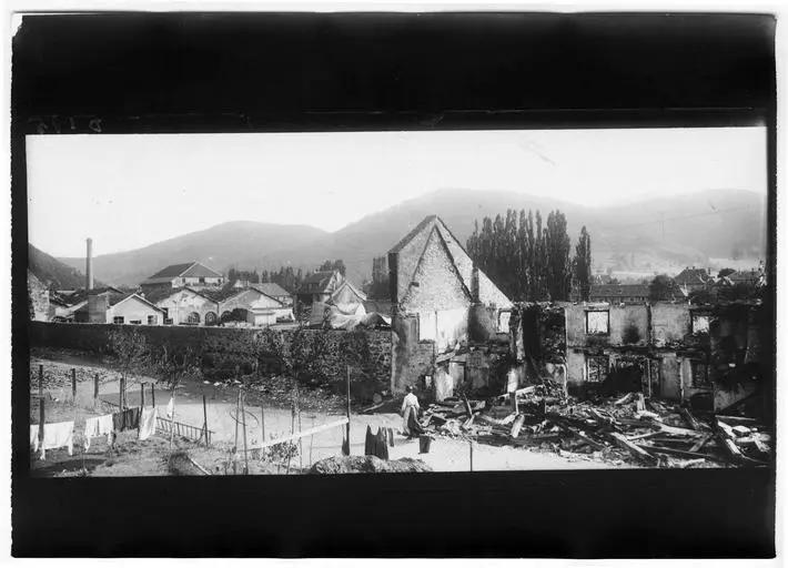 Ruines de l'usine Martinot-Galland qui fabriquait du matériel pour l'armée française