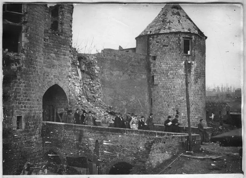 1918, Château, Mission américaine devant le château