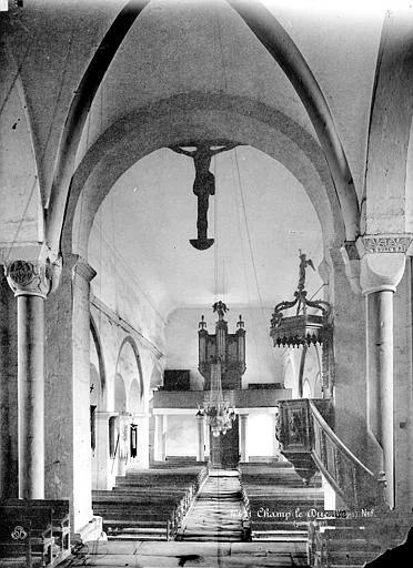 1887.07, Eglise, Intérieur : nef, vue du choeur