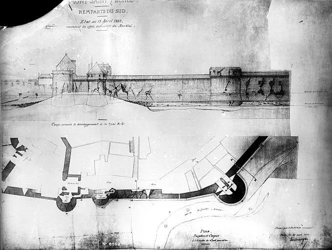 Plan des remparts sud