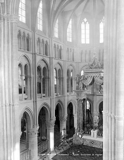 1911 (avant), Eglise, Vue intérieure du chœur, côté nord