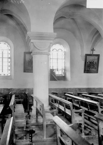 1914 (avant), Eglise d'Adompt, Colonne et chapiteau