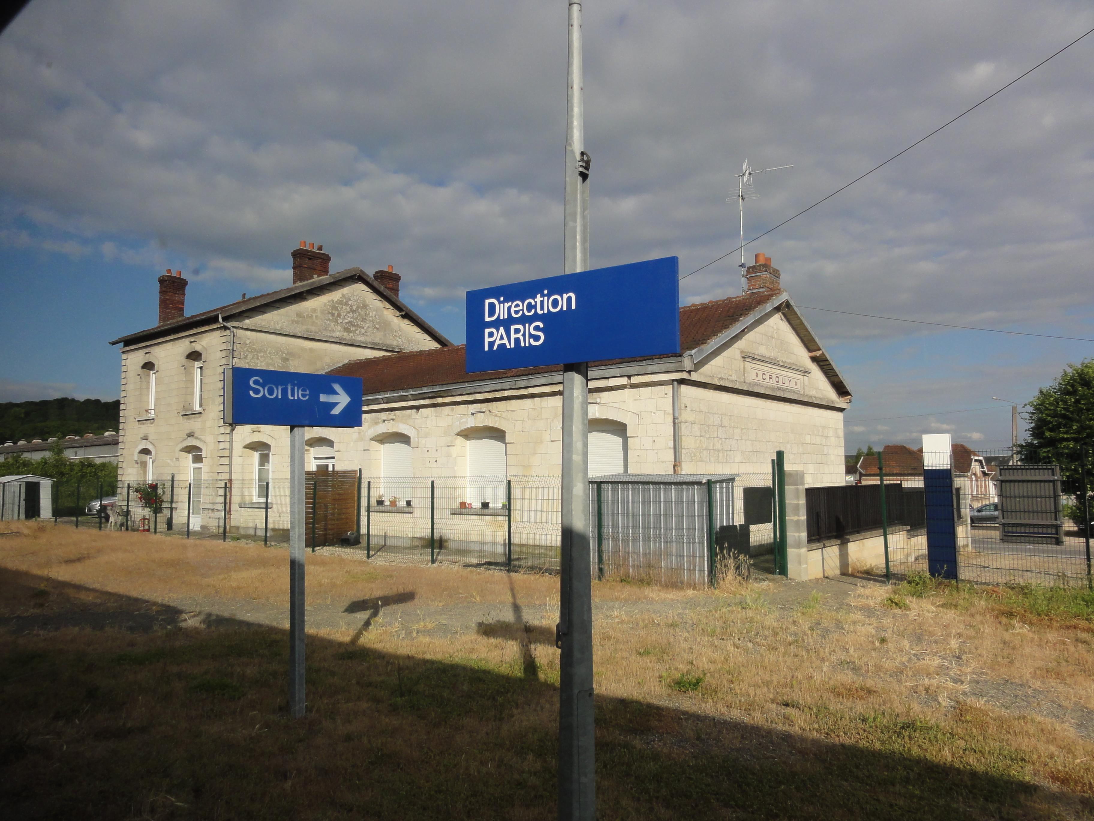 Crouy (Aisne) la gare