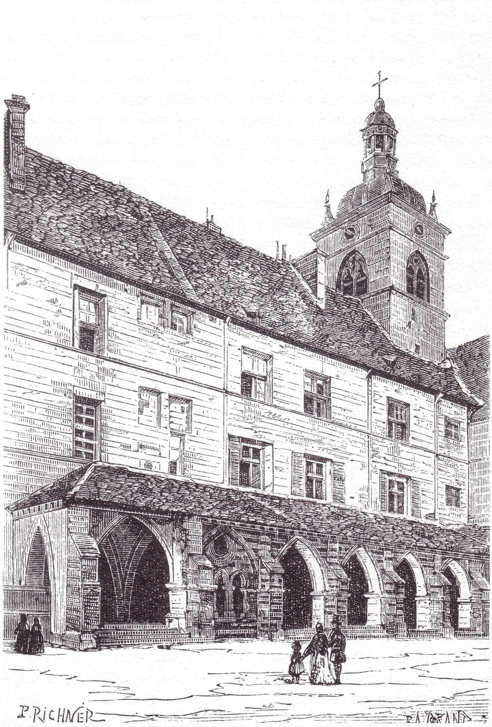 Cour de l'abbaye de Luxeuil