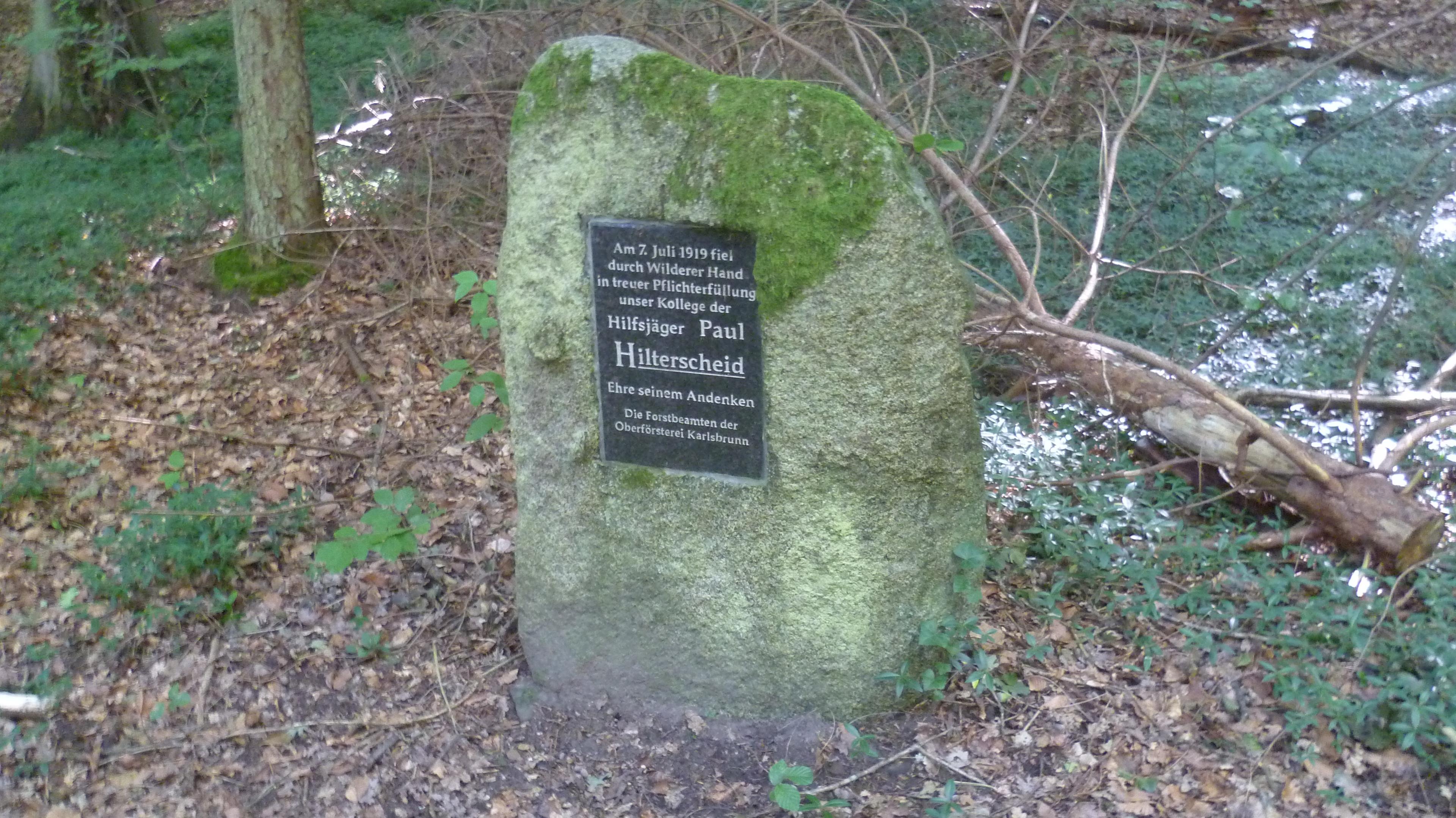 Förstermord Gedenkstein